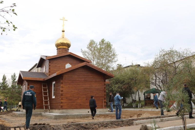 Идут завершающие работы по возведению часовни Неопалимая Купина в Чите