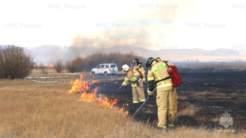 4 пала травы произошло в Забайкалье с начала года